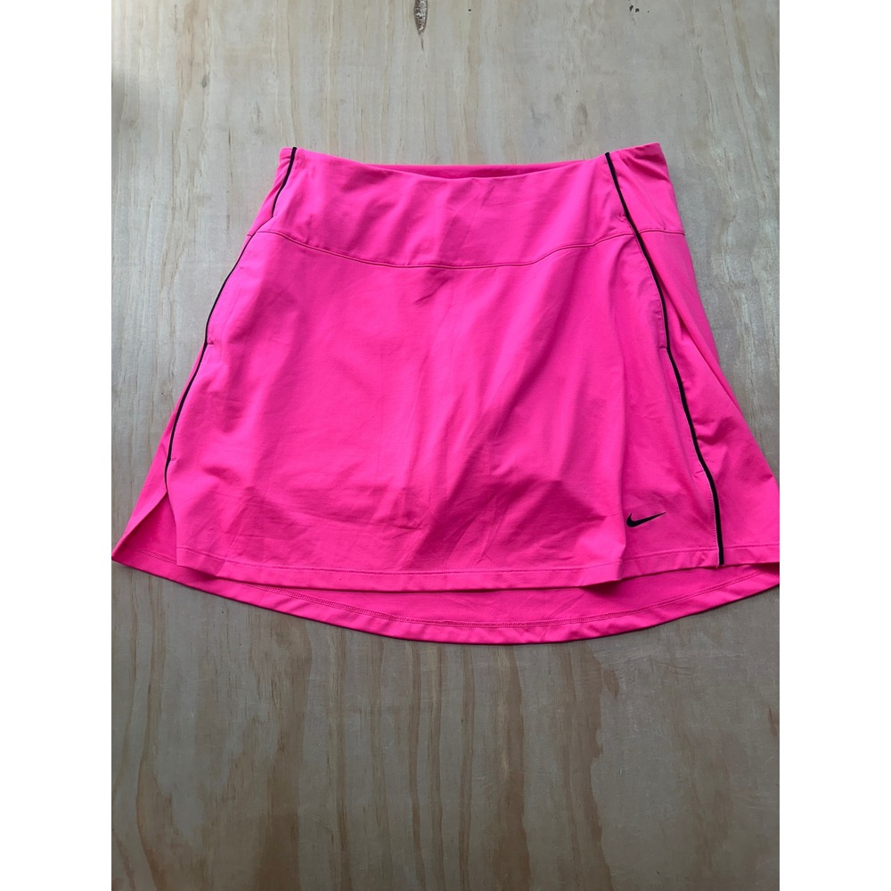 Nike Dri-FIT Womens Golf Skort Neon Pink Size Large Active Skirt Zipper Pocket